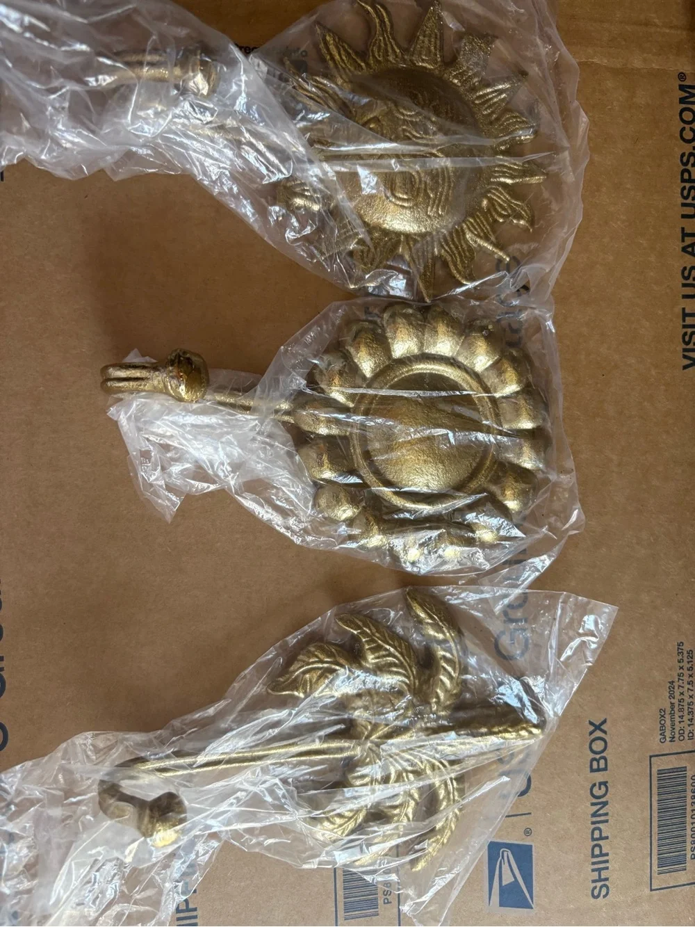 3pc Gold wall hooks - Opalhouse